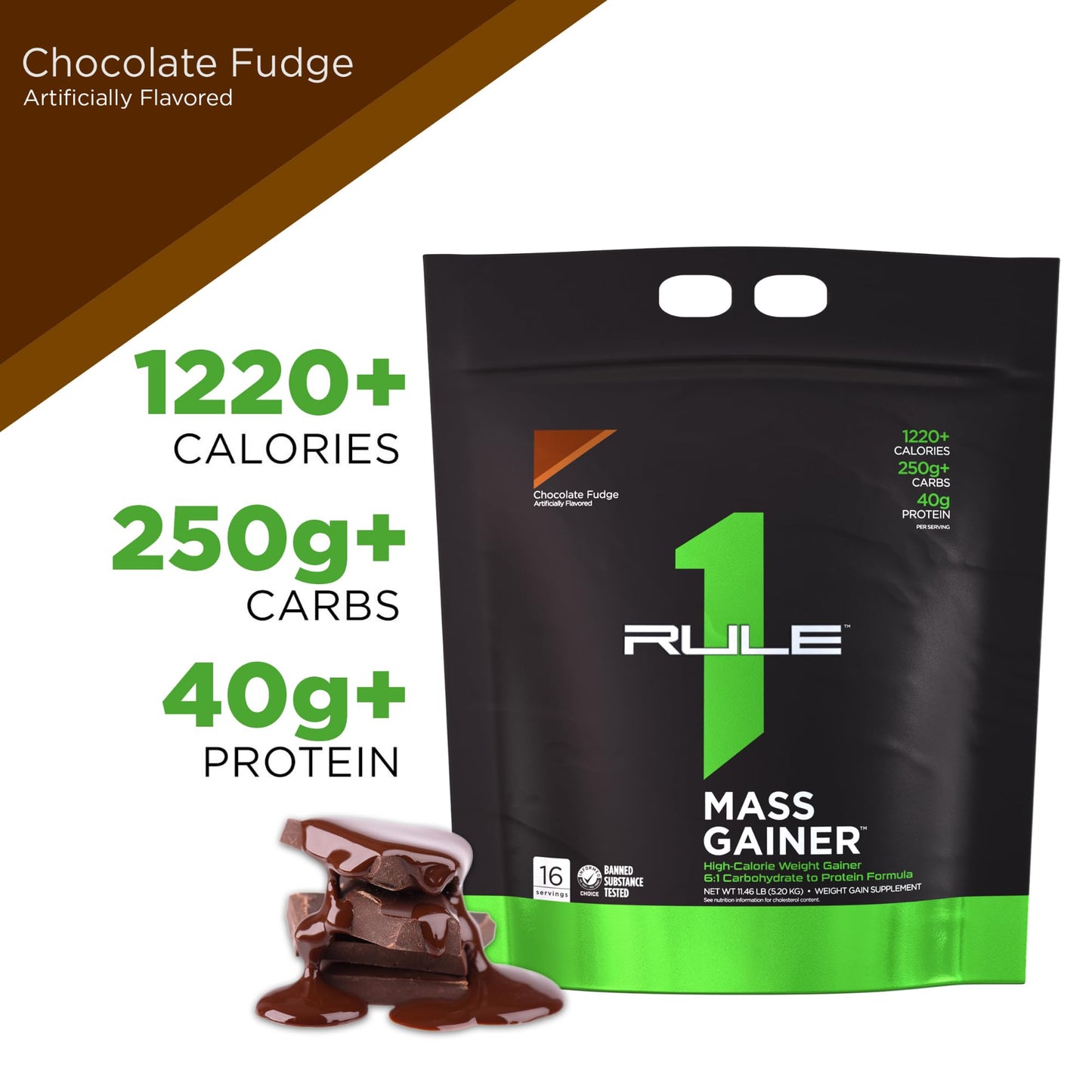 Rule 1 R1 Mass Gainer Chocolate Fudge