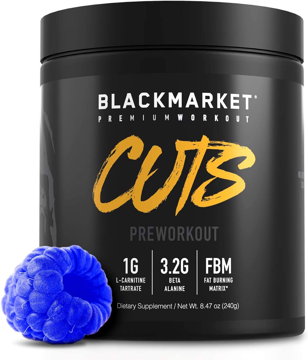 BLACKMARKET CUTS Pre Workout Blue Razz
