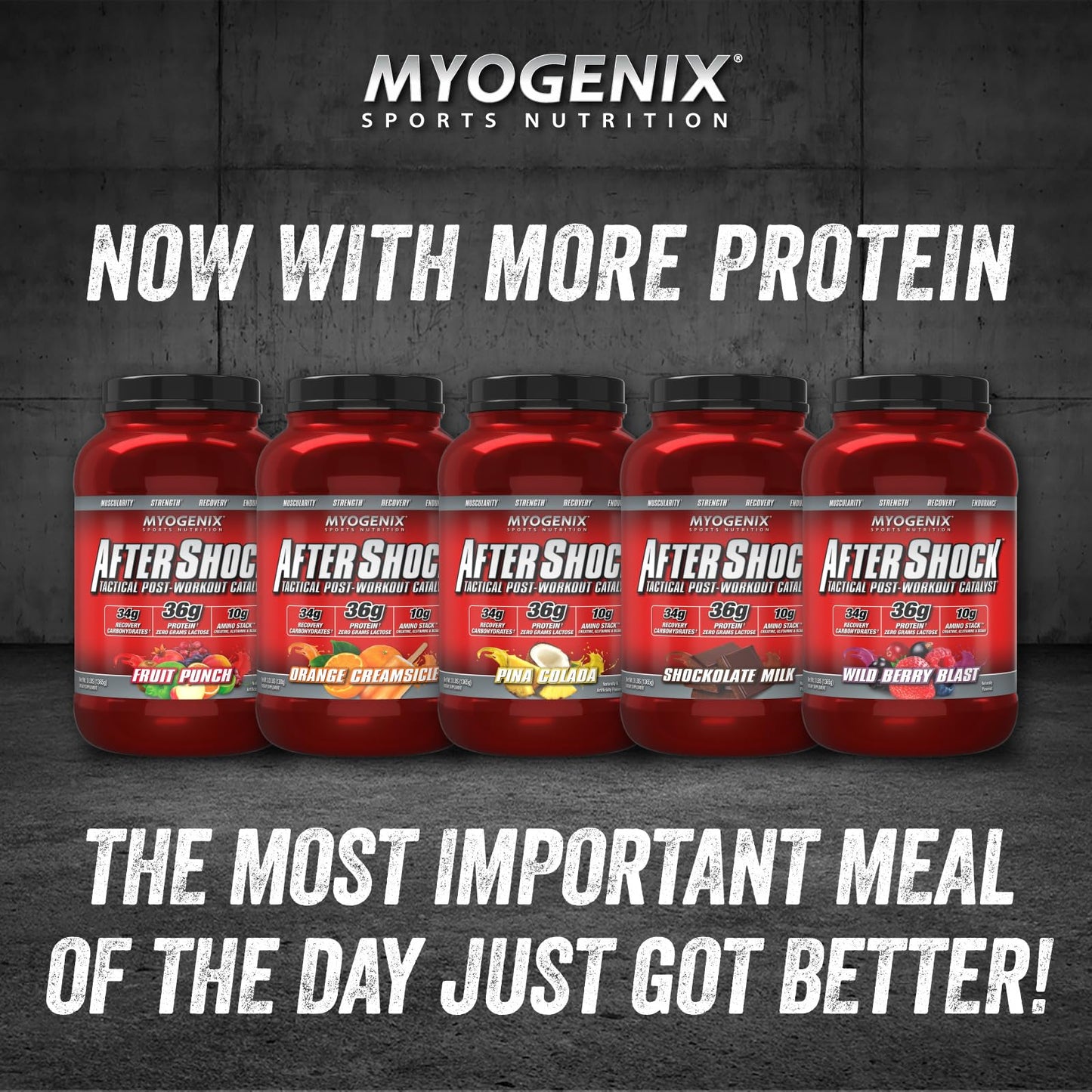 Myogenix Aftershock Post Workout Whey Protein Powder Orange Creamsicle