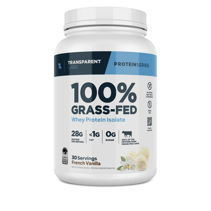 Transparent Labs Whey Protein Isolate 100% Grass-Fed French Vanilla