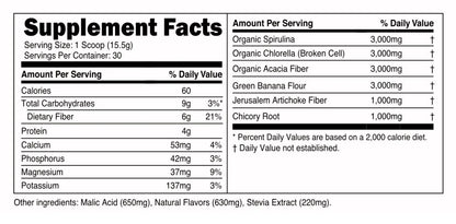 Transparent Labs Prebiotic Greens Peach Mango