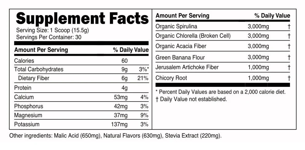 Transparent Labs Prebiotic Greens Pineapple Coconut