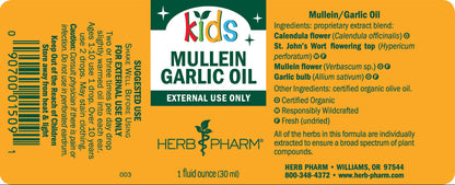 Herb Pharm - Kids Mullein Garlic Oil