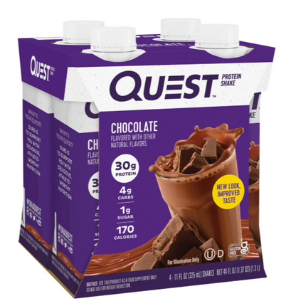 QUEST 30g Chocolate Protein Shake 4pack