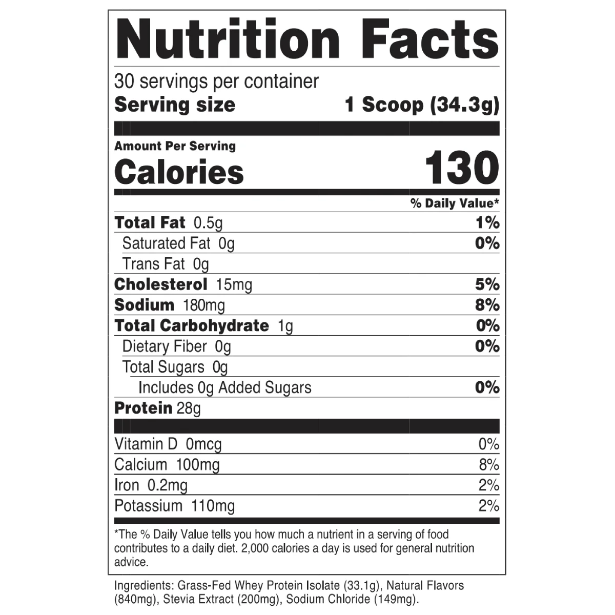 Transparent Labs Whey Protein Isolate 100% Grass-Fed French Vanilla
