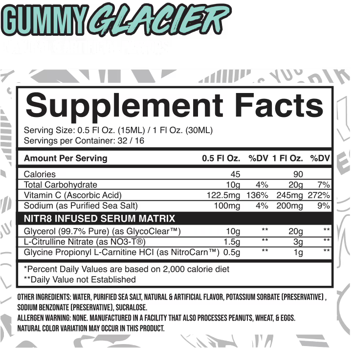 FSU Nitrum Non-Stim Pre Workout Gummy Glacier